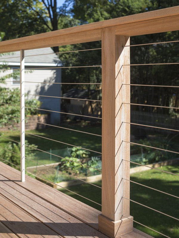 deck post and rail© Jacob Lilley Architects Needham, MA